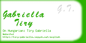 gabriella tiry business card